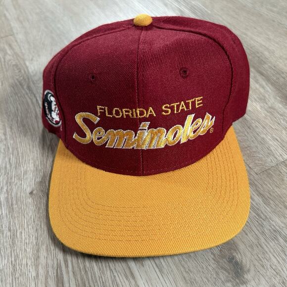 Vintage Sports Specialties Florida State Seminoles Hat Snapback Garnet Wool‎ Cap - Picture 1 of 9